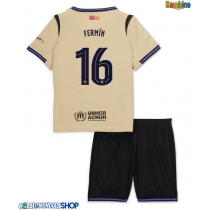 Maglie da calcio Barcelona Fermin Lopez #16 Seconda Maglia Bambino 2025-26 Manica Corta + Pantaloni corti)